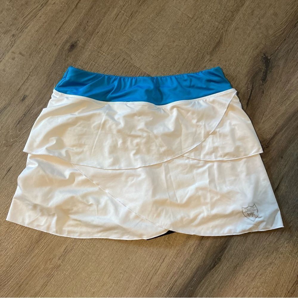 Loriet IBIZA Womens Performance Skort White & Blue EUC